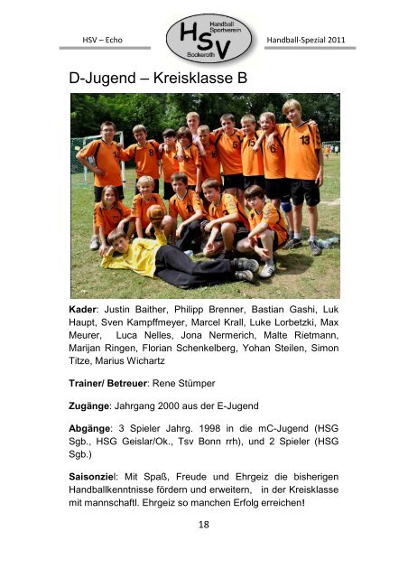 HSV Echo Spezial September 2011 - HSV Bockeroth