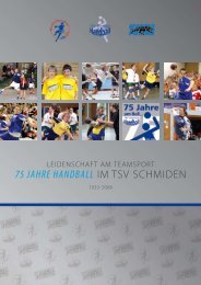 75 JAHRE HAndbAll in SCHMidEn - TSV Schmiden Handball