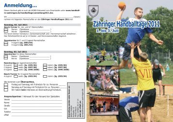 bei den Zähringer Handballtagen...