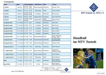 Handball im MTV Tostedt