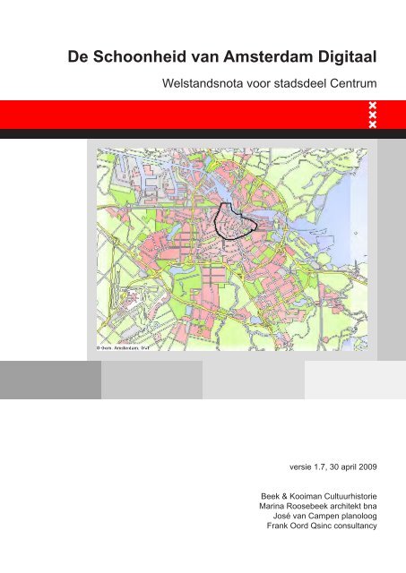 De Schoonheid van Amsterdam Digitaal - Welstandsnota Amsterdam