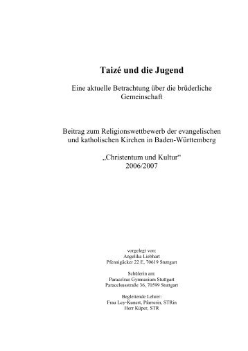 Buchpreis Angelika Liebhart: Taizé und die Jugend - Christentum ...