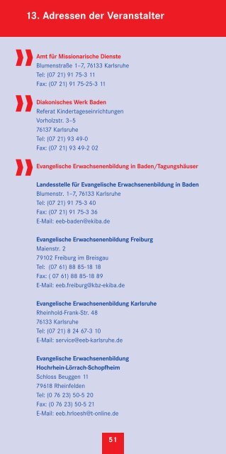 Fortbildungen für - Evangelische Landeskirche in Baden