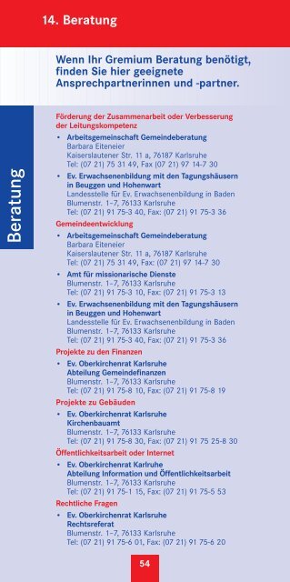 Fortbildungen für - Evangelische Landeskirche in Baden