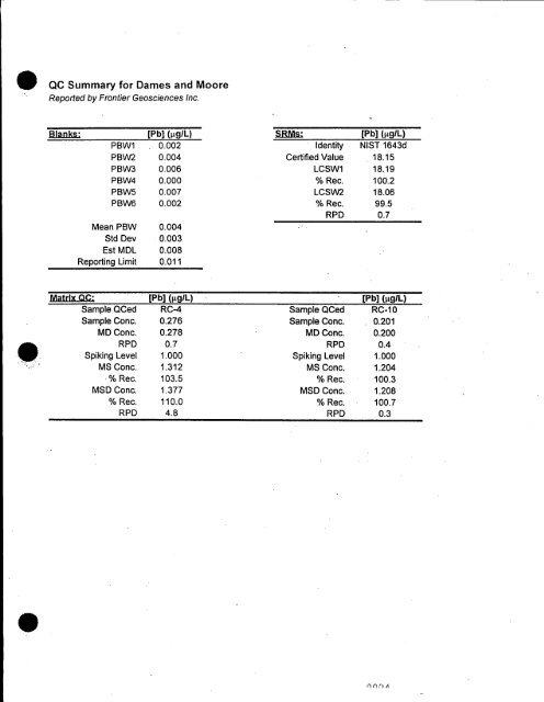 Dames & Moore, 1999 - USDA Forest Service