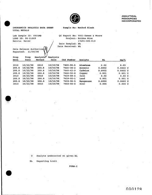 Dames & Moore, 1999 - USDA Forest Service