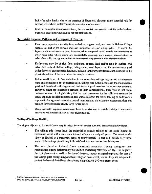 Dames & Moore, 1999 - USDA Forest Service