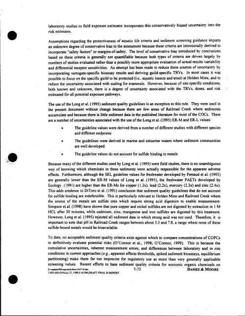 Dames & Moore, 1999 - USDA Forest Service