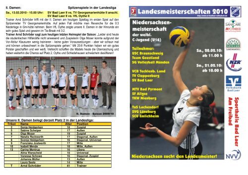 Auszeit Nr 11 - SV Bad Laer Volleyball