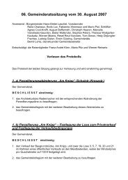 06. Gemeinderatssitzung vom 30. August 2007 - Gemeinde Raeren