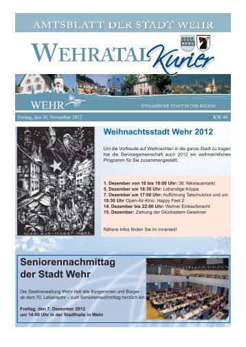 WEHRATALKurier - Stadt Wehr, Baden