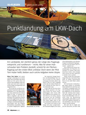 Punktlandung am LKW-Dach