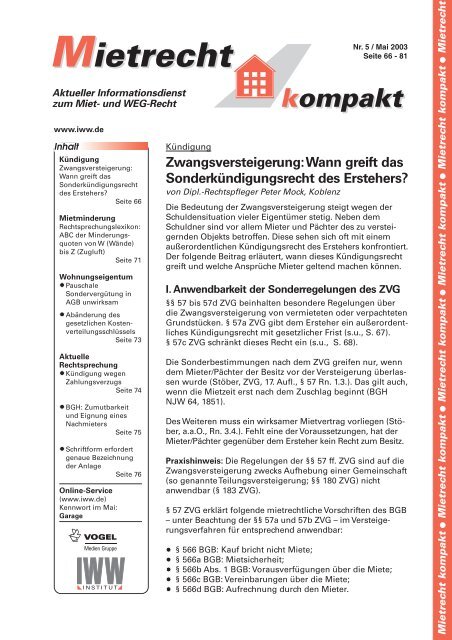 Mietrecht Kompakt 52003