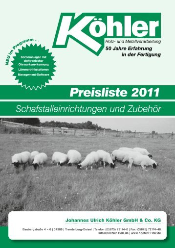 Preisliste 2011 - Goneo