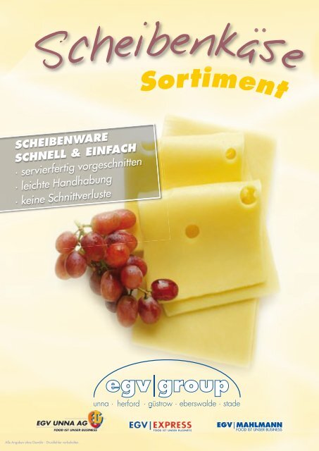 Scheibenkäse - Die egv | group