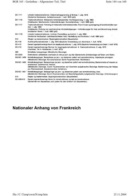 Gerüstbau Allgemeiner Teil mit DIN 4420