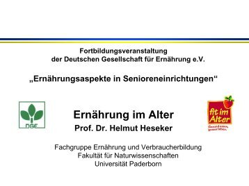 Ernährung im Alter - Universität Paderborn