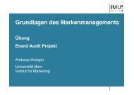 Brand Exploratory - IMU - Marketing - Universität Bern