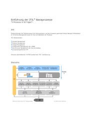 Einführung der ITIL Basisprozesse - bei silva.at