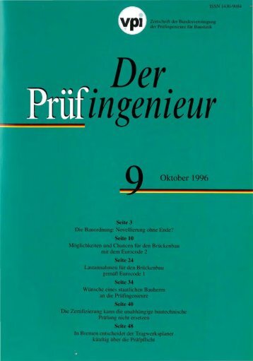 Oktober 1996 - BVPI - Bundesvereinigung der Prüfingenieure für ...