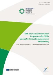 ZIM, the Central Innovation Programme for SMEs - PRO INNO Europe