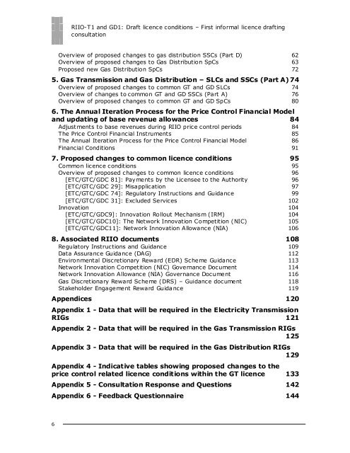 RIIO-T1 and GD1: Draft licence conditions – First informal ... - Ofgem