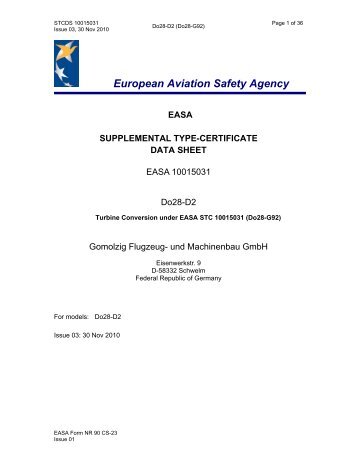European Aviation Safety Agency EASA SUPPLEMENTAL TYPE ...