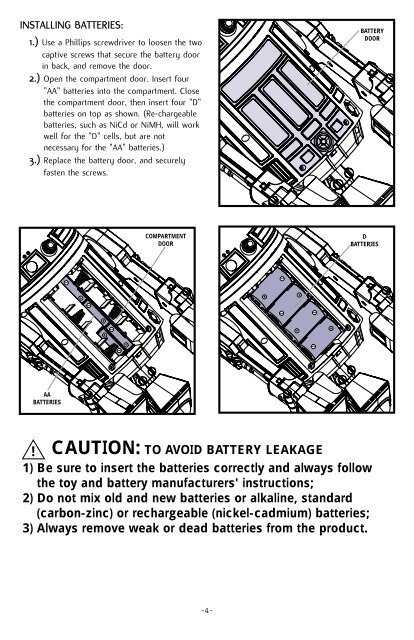 Star Wars Interactive R2D2 Manual Instructions - Hasbro