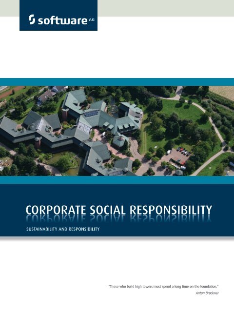 CORPORATE SOCIAL RESPONSIBILITY - Software AG