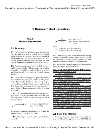 2. Design of Welded Connections - Awssection.org