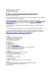 E-Government Newsletter Deutschland - Behörden Spiegel
