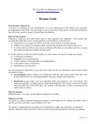 Resume Guide - Fashion Institute of Technology