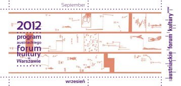 program WrzesieÅ„ 2012 - Austriackie Forum Kultury