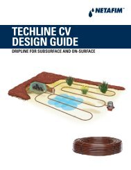 TECHLINE CV DESIGN GUIDE - Netafim USA