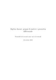 Algebra lineare, gruppi di matrici e geometria differenziale - Poisson