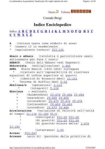 Indice Enciclopedico - Polihelp.com