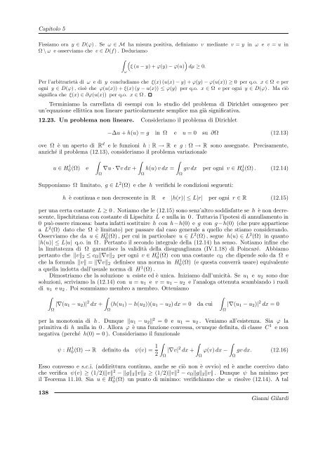 G. Gilardi, Analisi Funzionale - Dipartimento di Matematica