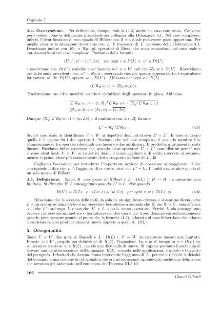 G. Gilardi, Analisi Funzionale - Dipartimento di Matematica