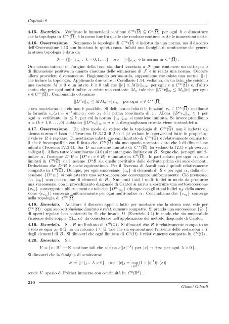 G. Gilardi, Analisi Funzionale - Dipartimento di Matematica