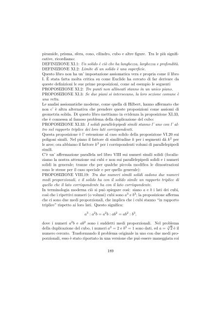 Capitolo 1 “Prematematica” e Matematica antica