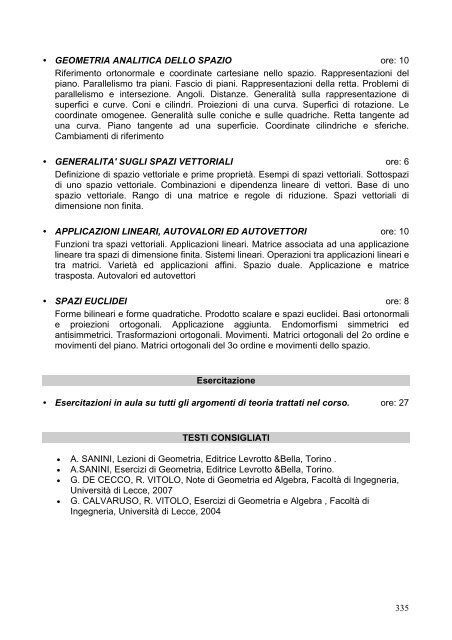 Facoltà di Ingegneria - Udu Lecce