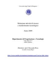 Relazione attività di ricerca e trasferimento tecnologico Anno 2009