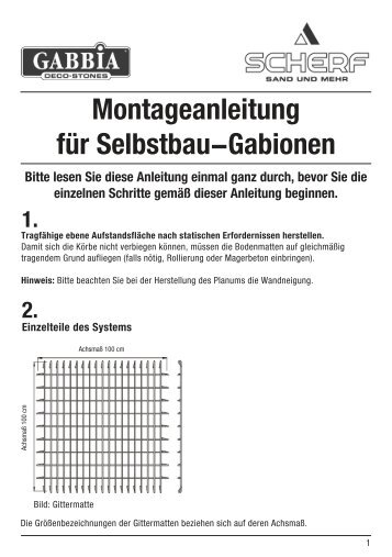 Montageanleitung für Selbstbau-Gabionen - Scherf