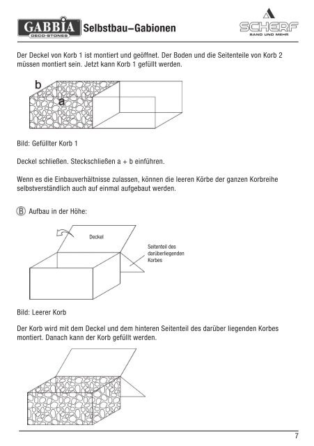 Montageanleitung für Selbstbau-Gabionen - Scherf