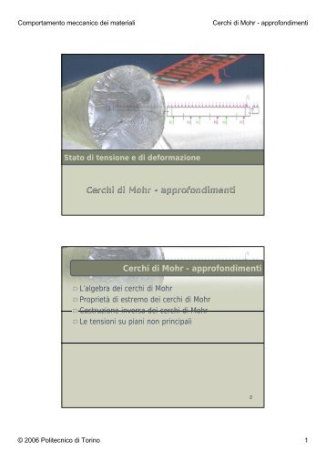 Cerchi di Mohr - approfondimenti - Corsi di Laurea a Distanza ...