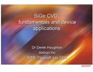 SiGe CVD, fundamentals and device applications SiGe CVD ...