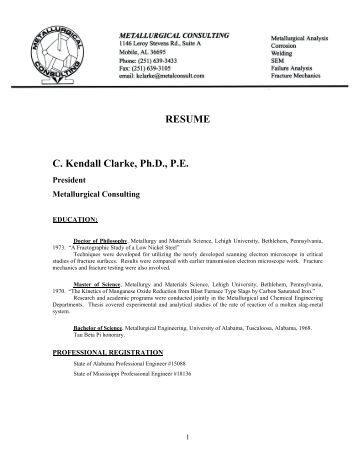Injection metal phd resume