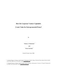 How Do Corporate Venture Capitalists Create Value for ...