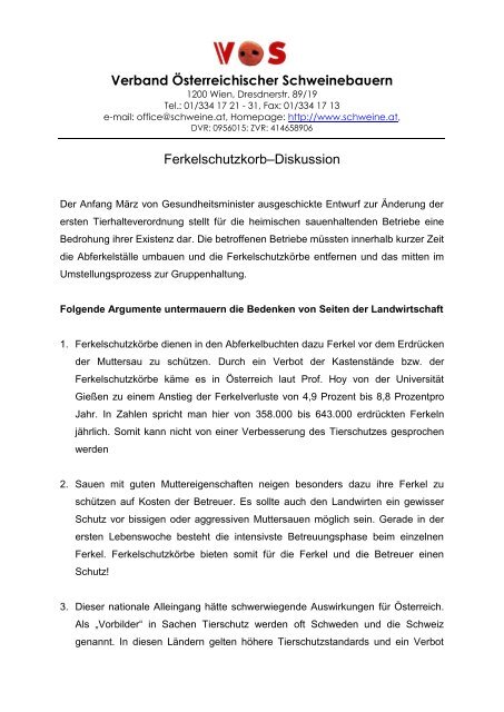 Verband Österreichischer Schweinebauern - Schweine.at