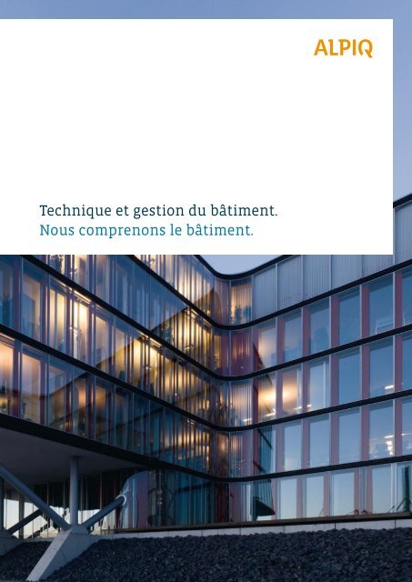 Brochure Technique et gestion du bâtiment PDF - Alpiq